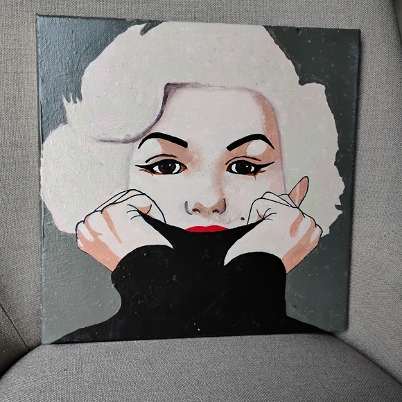 Marilyn Monroe Portrait Painting on Canvas - Picture 3 of 3